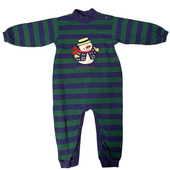 Vintage Oshkosh Baby B'Gosh Jumpsuit - snowman - Size 24 Months - Picture 1 of 3